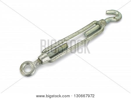 steel turnbuckle isolated on a white background