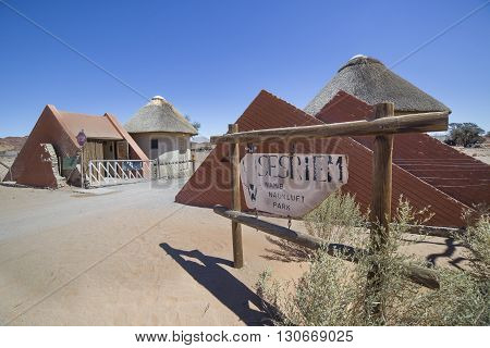 Camping Sesriem entrance near Sossusvlei in the Namib-Naukluft National Park of Namibia