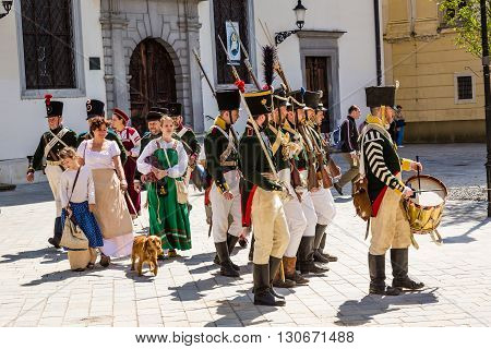 Bratislava, Slovakia - 21 May 2016: A Reminder Of The Siege Of Napoleon In Bratislava (pressburg)