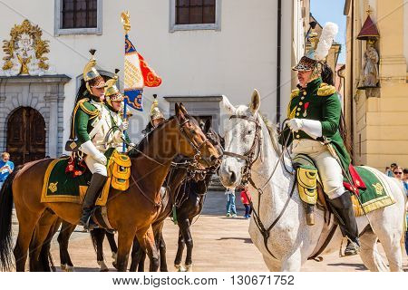 Bratislava, Slovakia - 21 May 2016: A Reminder Of The Siege Of Napoleon In Bratislava (pressburg)