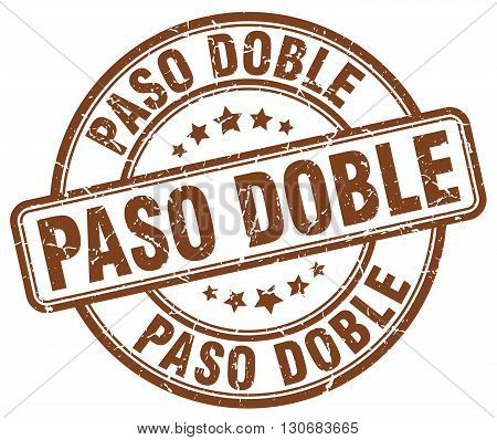 paso doble brown grunge round vintage rubber stamp
