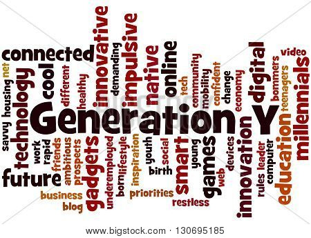 Generation Y, Word Cloud Concept 7