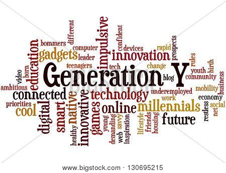 Generation Y, Word Cloud Concept 9