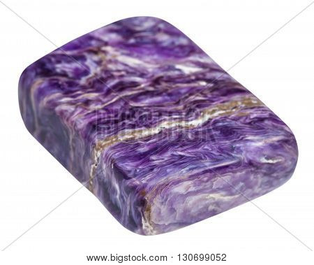 Charoite Gemstone Isolated On White Background