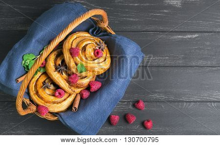 Denish Biscuits With Raspberries