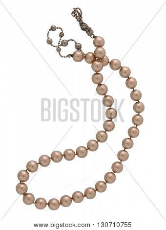 pearl necklace isolated on white background