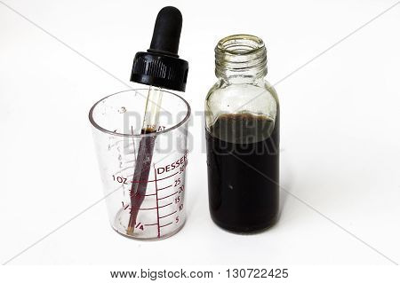 Tincture of iodine in a squeeze bottle .