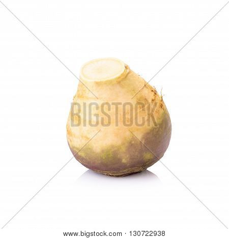 Swede Root Isolated On A White Background.