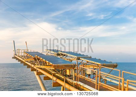 Offshore Industry oil and gas production petroleum pipeline.