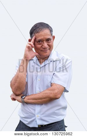 Asian Old Man Headache Action
