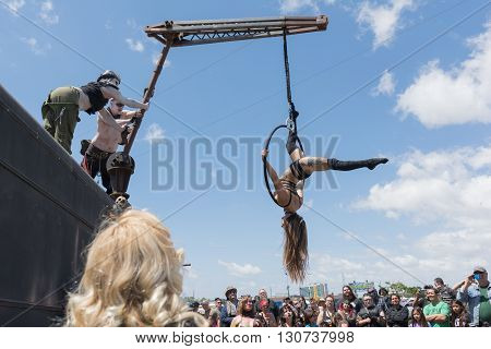 Acrobatic Girl Performing