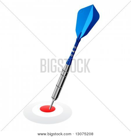 DART a vörös cél. Vektor.