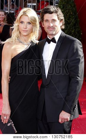 Jillian Dempsey and Patrick Dempsey at the 60th Primetime Emmy Awards held at the Nokia Theater in Los Angeles, USA on September 21, 2008.