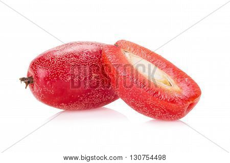 Ripe Elaeagnus Latifolia Fruits Isolated On White Background.