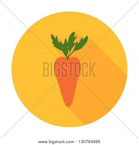 Carrot Flat Circle Icon