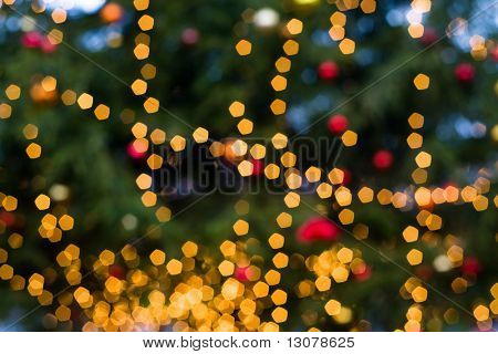 De luces de Navidad de enfoque.