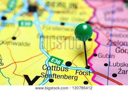 Forst pinned on a map of Germany