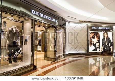 Kuala Lumpur, Malaysia, May 20, 2016:  Retail Outlet Of Burberry At Klcc, Kuala Lumpur.  Burberry Gr