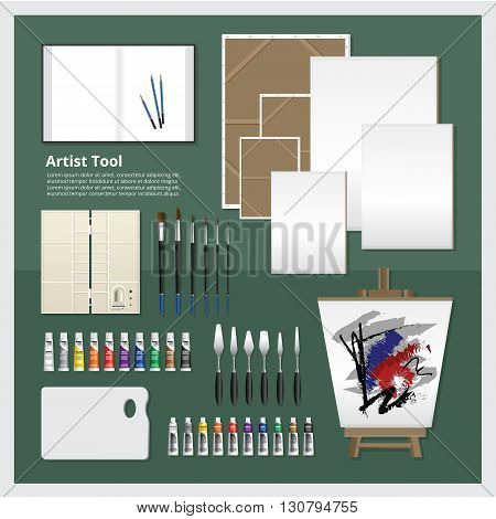 Flat design for Artis Tool Workplace concept