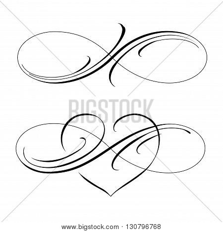Infinity love icon vector valentines day symbol
