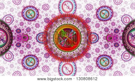 Time Machine. Mechanism and gear galactic hours. Infinity. Eternity. Mysterious psychedelic relaxation wallpaper. Sacred geometry. Fractal abstract pattern.