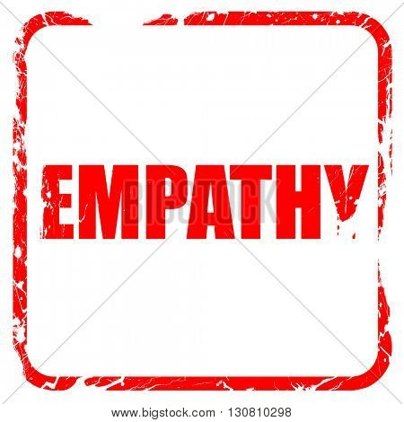 empathy, red rubber stamp with grunge edges