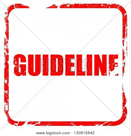 guideline, red rubber stamp with grunge edges