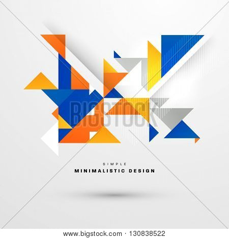 Geometric Vector Background. Triangles Pattern. Abstract Flat Style Ornament