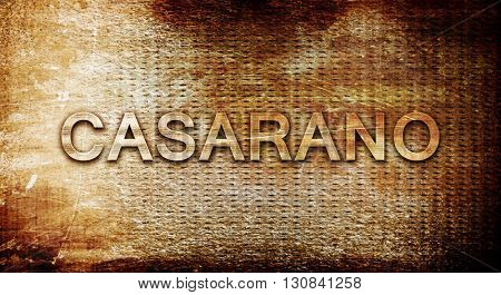 casarano, 3D rendering, text on a metal background