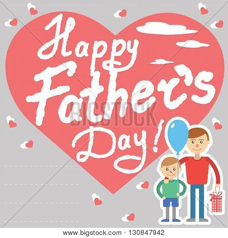 Father and son vector illustration for father day holiday