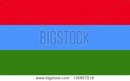 The Republic of Karelia flag image for any design in simple style