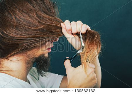 Barber Cutting Hair