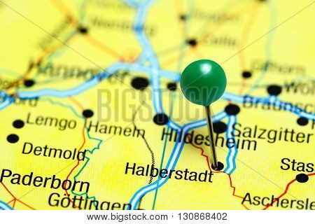 Halberstadt pinned on a map of Germany
