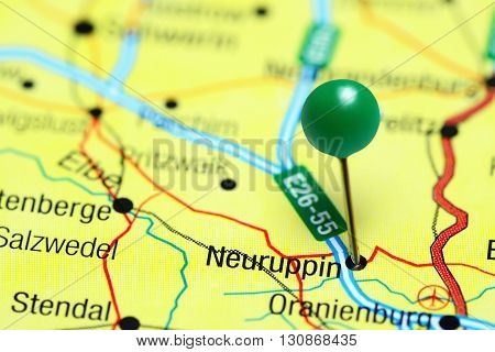 Neuruppin pinned on a map of Germany