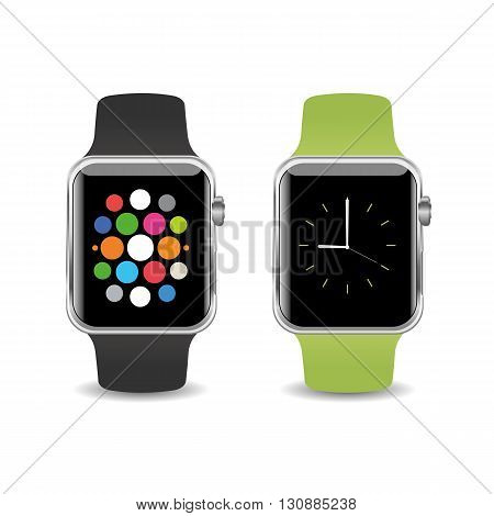 Vector Illustration Smart Watch isolated on white background