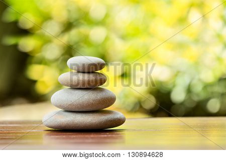 Pile Of Balancing Pebble Stones Outdoor