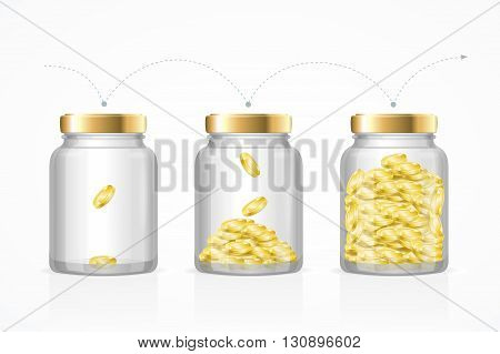 Business Investment Growth Concept with Money. Vector illustration