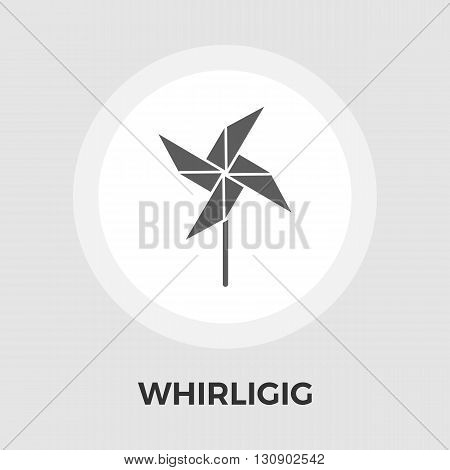 Whirligig icon vector. Flat icon isolated on the white background. Editable EPS file. Vector illustration.