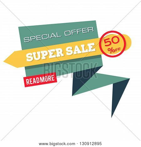 Super Sale and special offer banner. Vector illustration.