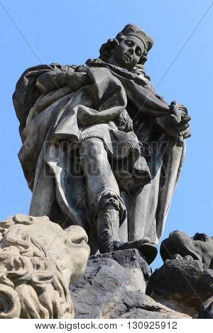 Statue of the Charles Bridge in Prague