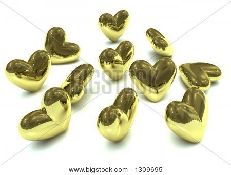 Cuori San Valentino d'oro