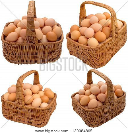 Food egg basket chicken eggshell breakfast easter healthy ingredient fresh.