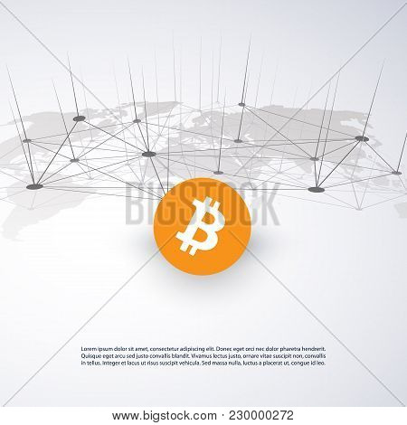 Networks - Business And Global Financial Connections, Cryptocurrency, Bitcoin Trading, Online Bankin
