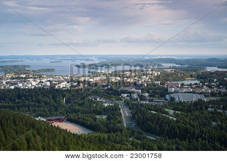 ภูมิทัศน์ที่ฟินแลนด์ของ Kuopio