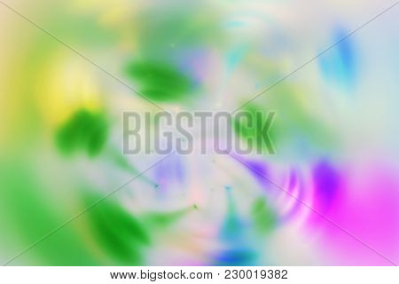 Abstract Fractal Image Of Multicolored Lines On White Background