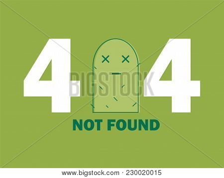 404 Error Page Or File Not Found Icon. Cute Green Cactus - Isolated Ux Ui Vector Illustration For We