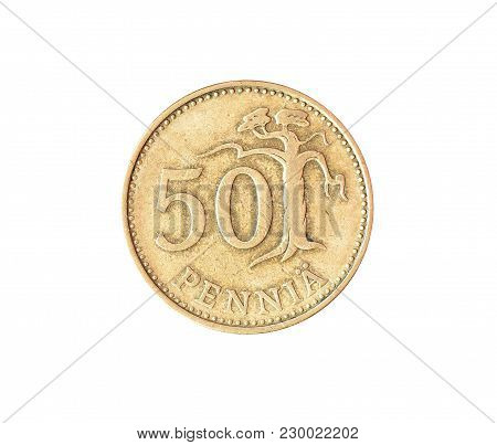 Vintage Fifty Pennia Coin Made By Finland 1963