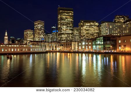 San Francisco Waterfront. The Embarcadero, San Francisco, California, Usa.