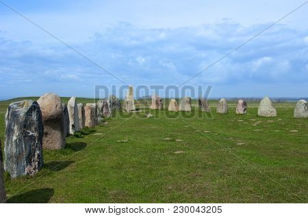 Ales Stenar Ale's Stones, Archaeological Site In Southern Sweden