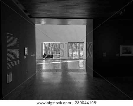 Manchester, United Kingdom - February 9, 2018: Interiors Of The Whitworth Art Gallery In Manchester 